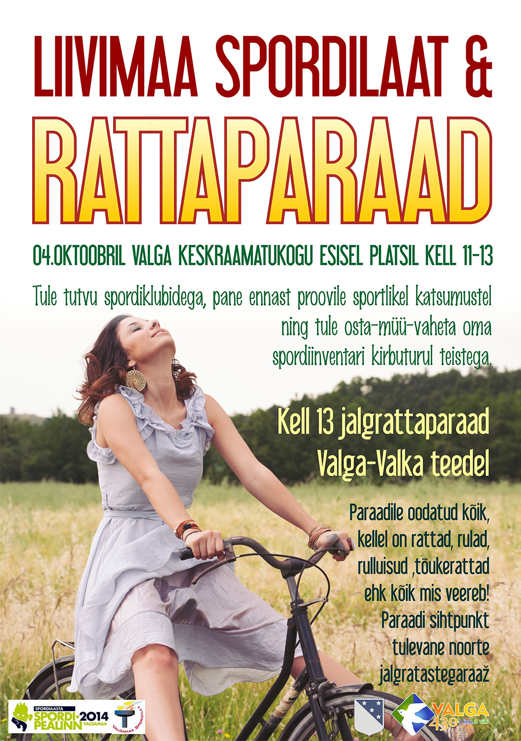 Poster 2014 Liivimaa Spordilaat ja Rattaparaad