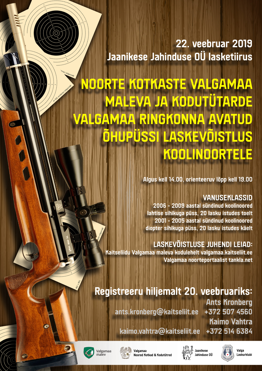 Õhupüssi laskevõistlus koolinoortele