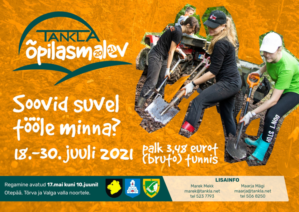 Algas registreerimine Tankla õpilasmalevasse