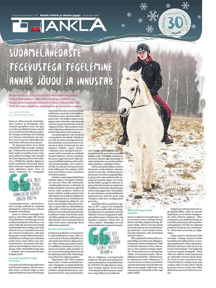 Ilmus noortelehe 30. number!