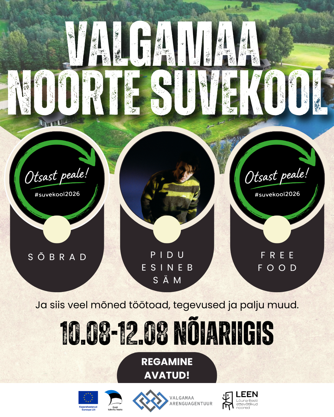 Valgamaa Noorte Suvekool 2026 „Otsast peale!“